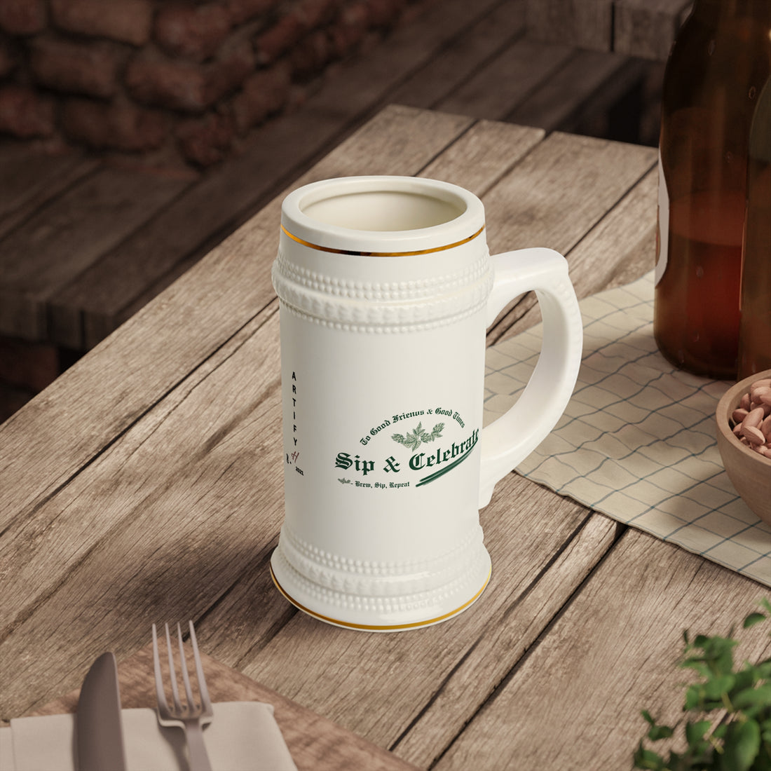 Florida Beer Stein Mug with Gold Detailing – Sip and Celebrate